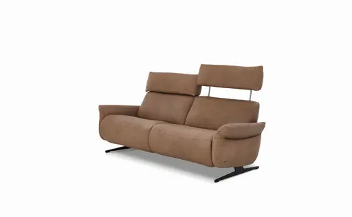 Sofa - 2,5-Sitzer, Relaxfunktion motorisch, Leder, Braun