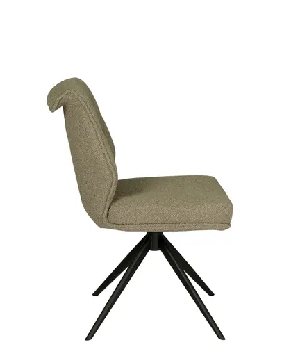 Stuhl MARLIES - drehbar, Stoff, Taupe