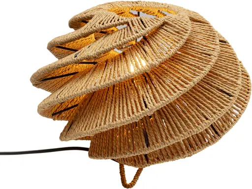 Tischleuchte- DH ca. 31x40 cm, Rattan