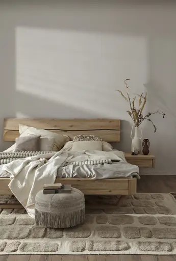 Nachttisch 1660 - Wildeiche bianco, sandgestrahlt