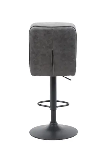 Barhocker - drehbar, höhenverstellbar, Microfaser, Grau, Vintage Anthrazit