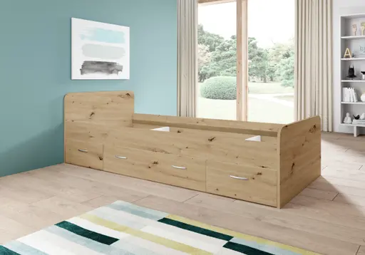 Kojenbett - Liegefläche ca. 90x200 cm, Artisan Eiche Nachbildung