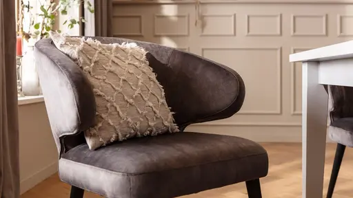 Armlehnstuhl Fargo - Stoff, Dunkelgrau