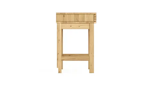 Homeoffice-Schreibtisch Cartago Soft - Wildeiche massiv, bianco geölt