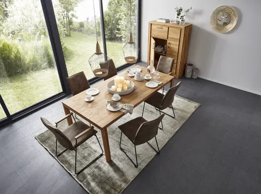 Highboard Farmingdale - Eiche massiv, natur geölt