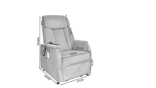 TV-Sessel MARIN - Aufstehhilfe, Relaxfunktion, Kopfteilverstellung, Leder, Dunkelbraun