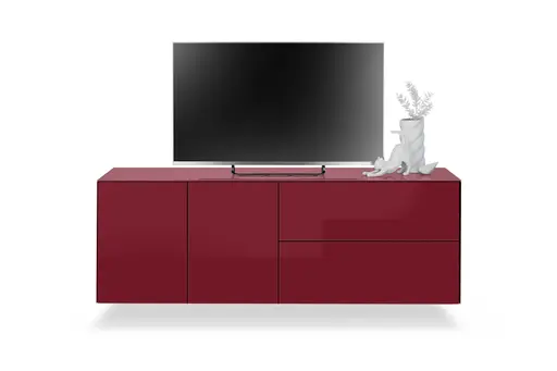 Lowboard - B ca. 181 cm, Bordeauxrot