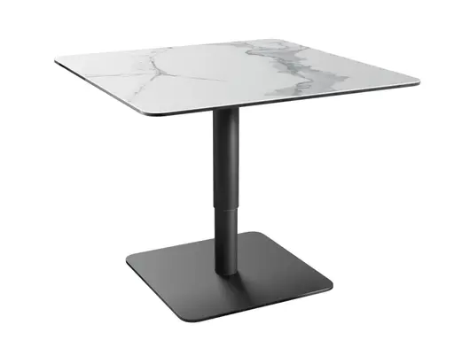 Couchtisch - höhenverstellbar, LBH ca. 80x80x50 cm, Keramik; Marmor