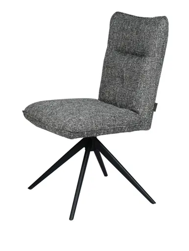 Stuhl MARCIA - drehbar, Stoff, Grau