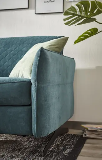 Sofa Melida - 2,5-Sitzer inkl. Schlaffunktion, Stoff, Smaragd