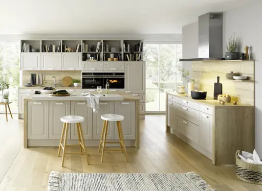 Inselküche 56.180 GL 4 519,  Sandgrau samtmatt