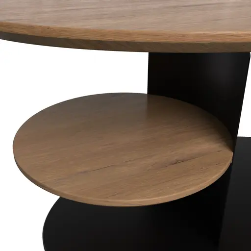 Couchtisch - höhenverstellbar, LBH. ca. 95x65x47-65 cm, Wildeiche