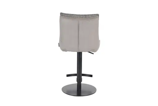 Barhocker MANDY - höhenverstellbar, Stoff, Graubeige