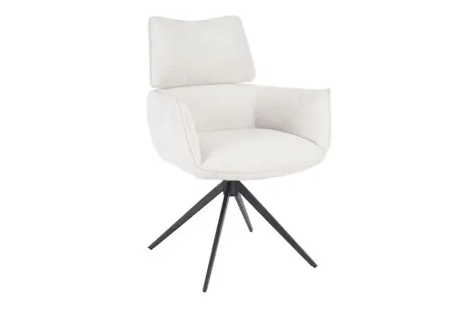 Armlehnstuhl MARGIT - drehbar, Stoff, Silberfarben