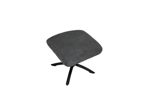 TV-Sessel MORTON mit Hocker - drehbar, Relaxfunktion, Stoff, Grau