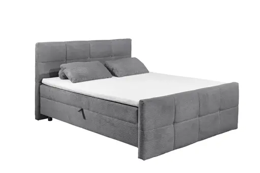 Boxbett- Liegefläche ca. 180x200 cm, Stoff, Grau