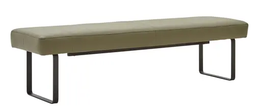 Polsterbank Carmelo - Breite ca. 183 cm, Leder olivgrün
