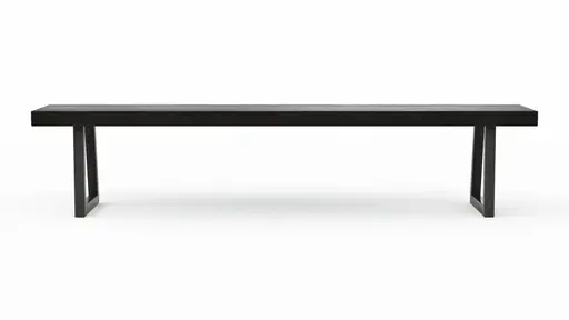 Holzbank Clifton - Breite ca. 200cm, Zerreiche massiv, smoked