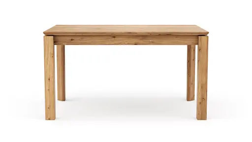 Esstisch Farmingdale - ausziehbar, Platte mit schräger Kante, LB ca. 140x90 cm, Eiche massiv, natur geölt