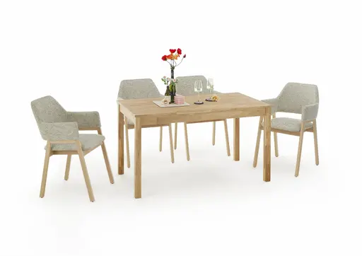 Esstisch- LB ca. 140x80 cm, Eiche, Massiv, Geölt