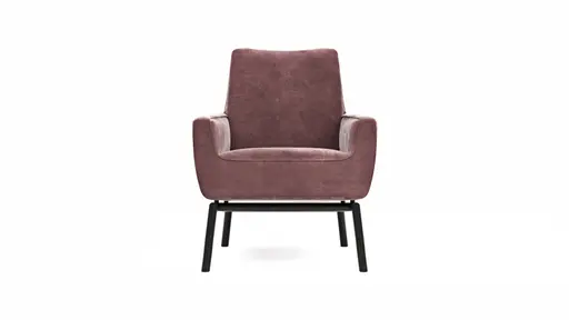 Sessel Matina - Größe L, Velour, Weinrot