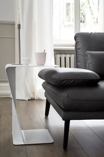 Beistelltisch Susa 3 - Metall, Weiß