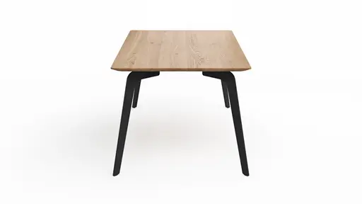 Esstisch Phoenix - LB ca. 220x100cm, Eiche geölt mit Epoxidharz dunkel