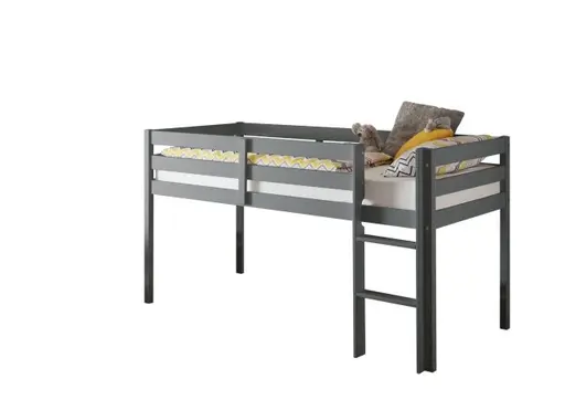 Hochbett - Liegefläche ca. 90x200 cm, Grau