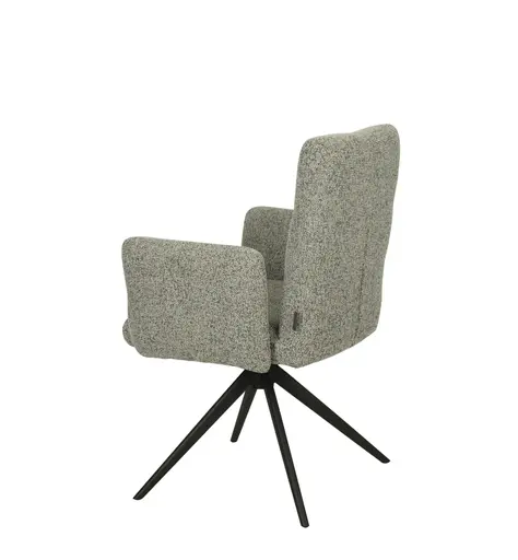 Armlehnstuhl MYLENE - drehbar, Stoff, Schlamm