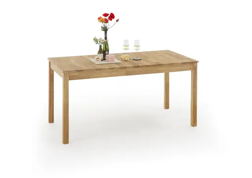 Esstisch- LB ca. 160-200x80 cm, Ausziehbar, Eiche, Massiv, Geölt