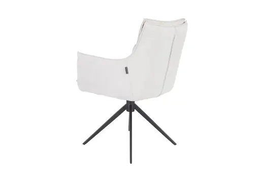 Armlehnstuhl MANDY - drehbar, Stoff, Silbergrau