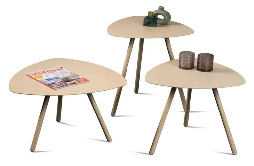 Beistelltisch - LB ca. 50x50 cm, Cremeweiß