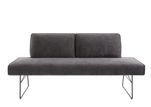 Polsterbank Elda - Breite ca. 184 cm, Stoff, Anthrazit