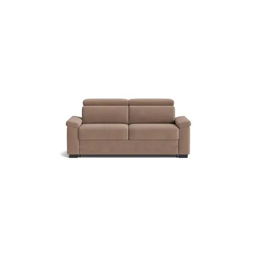 Sofa Lakeville 3 - inkl. Schlaffunktion und Kopfstütze verstellbar, Stoff, Haselnuss