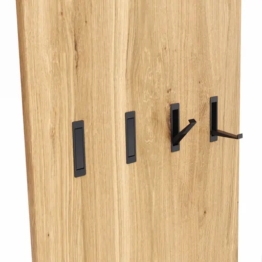 Garderobenkombination Williston - Korpus Wildeiche geölt / Front sandgestrahlt