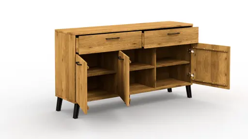 Sideboard Savannah - Wildeiche massiv, natur geölt