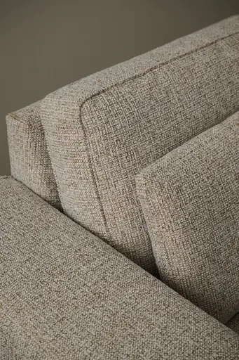 Ecksofa Sonja - Ecke links mit 2,5-Sitzer, Stoff, Bisquit