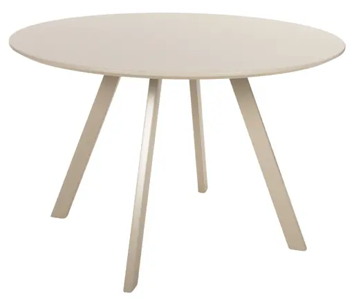 Esstisch - Ø/H ca. 120x76 cm, Taupe, Schweizer Kante