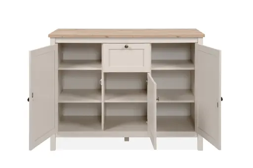 Sideboard- B ca. 120 cm, Champagner, Eiche Dekor