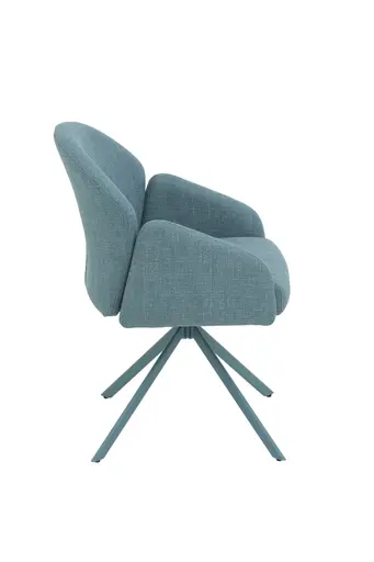 Armlehnstuhl - drehbar, Stoff, Petrol