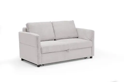 Sofa PRO FLEXX - 2-Sitzer inkl. Schlaffunktion, Stoff, Weiß