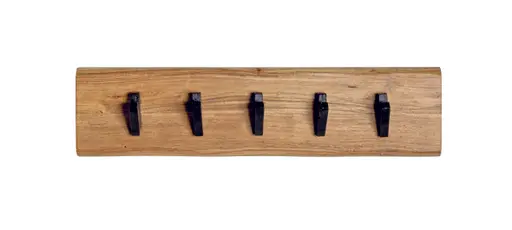 Wandgarderobe - B ca. 60 cm, Akazie, Schwarz