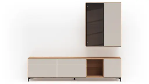 Wohnwand Medio - Melamin, Sand