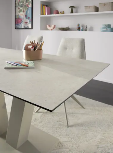 Esstisch Dinner - ausziehbar, LB ca. 160x 90 cm, HPL, Sand