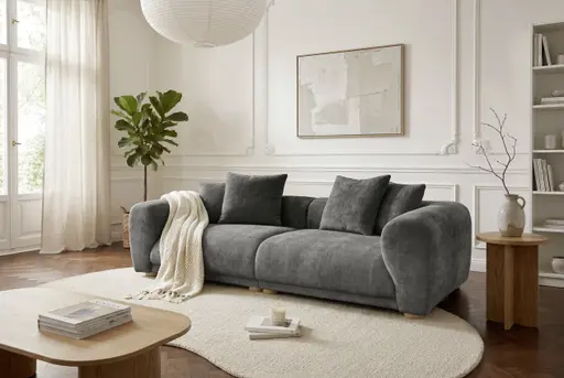 Megasofa - 2-Sitzer, Stoff, Taupe