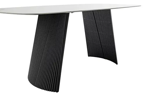 Esstisch - LB ca. 180x90 cm, Keramik, Weiß