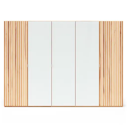 Drehtürenschrank Tigris - B. ca. 300 cm, Kernbuche massiv, geölt