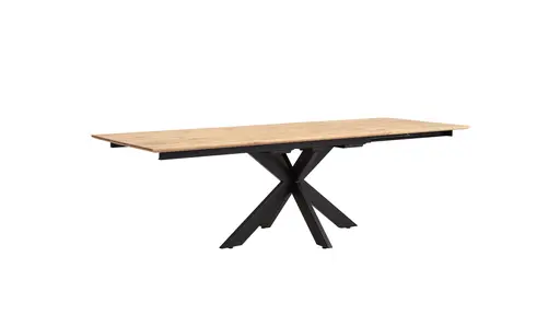 Esstisch Liora - ausziehbar, LB ca. 180x95 cm, Wildeiche massiv, natur geölt