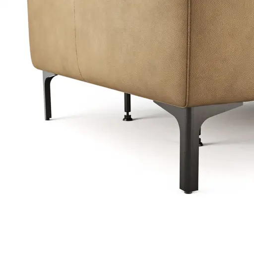  Sofa Anna - 3-Sitzer inkl. Relaxfunktion (motorisch), Kopfstützen, Leder, Cognac