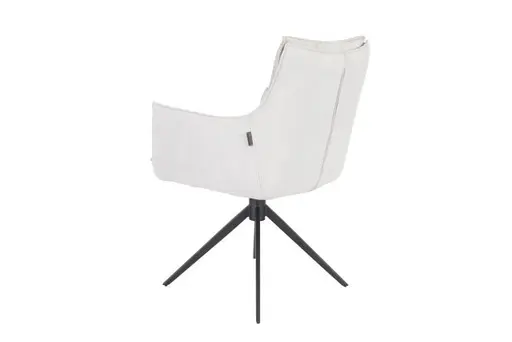 Armlehnstuhl MANDY - drehbar, Stoff, Silbergrau